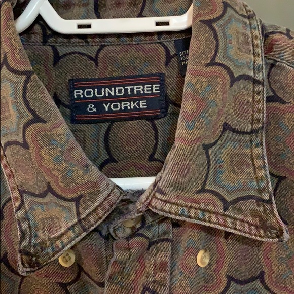 Paisley button down men’s size large - Picture 2 of 7